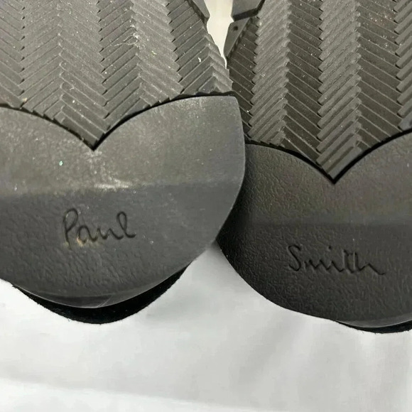 Paul Smith Size 8 Sueded Men’s Sneakers Black Trainers Retro - Picture 9 of 9
